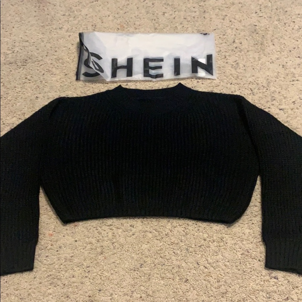 Shein Cropped Black Sweater